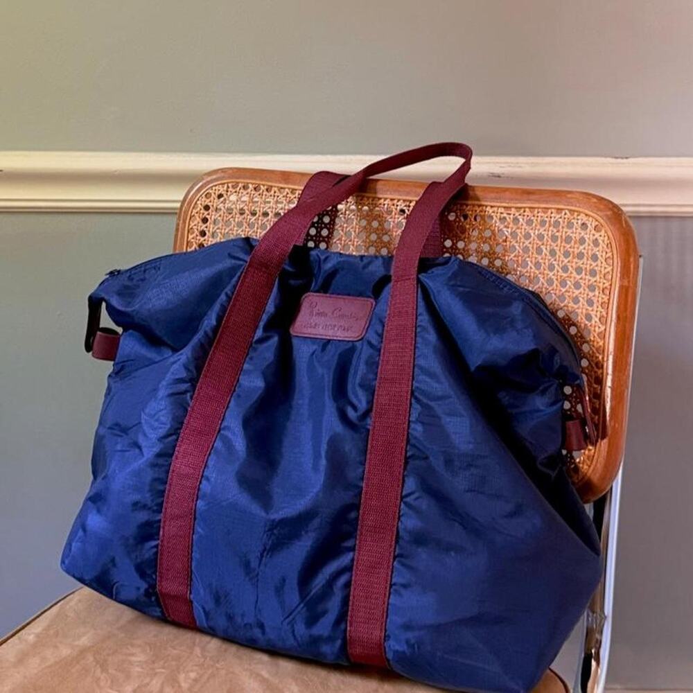 Vintage Pierre Cardin navy nylon duffel bag